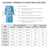 Lightbare Women's UPF50+ 3/4 Sleeve Dress LB04W