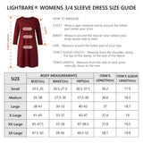 Lightbare Women's UPF50+ 3/4 Sleeve Dress LB04W