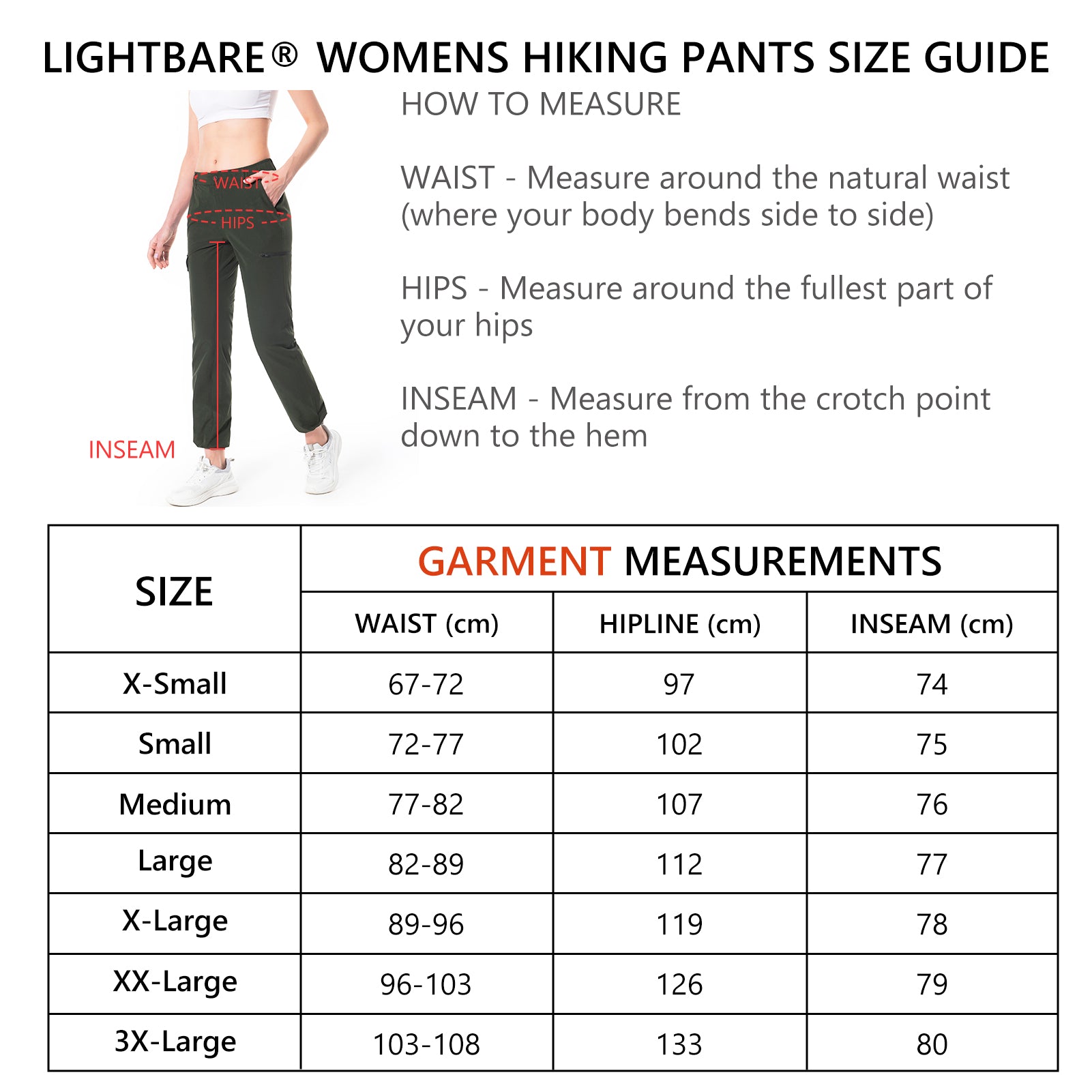 Women's Lightweight Cargo Hiking Pants LB11W