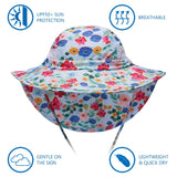 Youth UPF 50+ Sun Hat with Wide Brim Neck Flap Mesh Vent