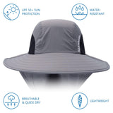 Unisex UPF 50+ Water Resistant Sun Hat with Neck Flap FH06