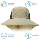 Unisex UPF 50+ Water Resistant Sun Hat with Neck Flap FH06