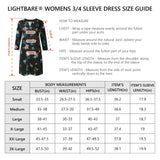 Lightbare Women's UPF50+ 3/4 Sleeve Dress LB04W