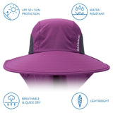 Unisex UPF 50+ Water Resistant Sun Hat with Neck Flap FH06