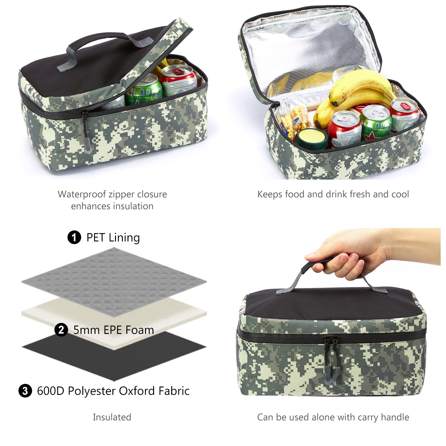 Readywares Insulated Lunch Bag, Water-proof lining, Great for Construction Job Site and Work