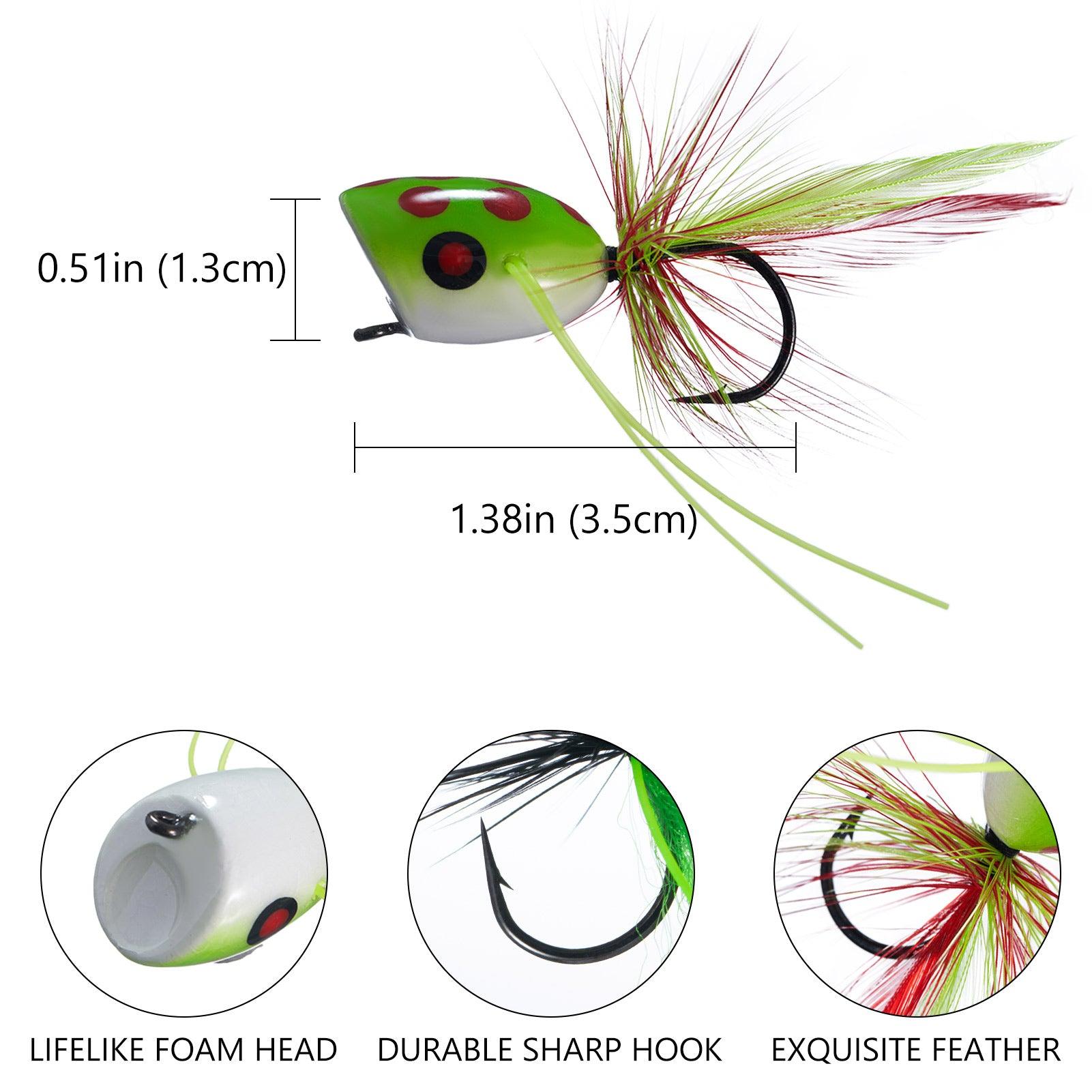 Top water fly fishing poppers