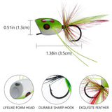 Popper Flies for Fly Fishing Bass Topwater Fishing Lures