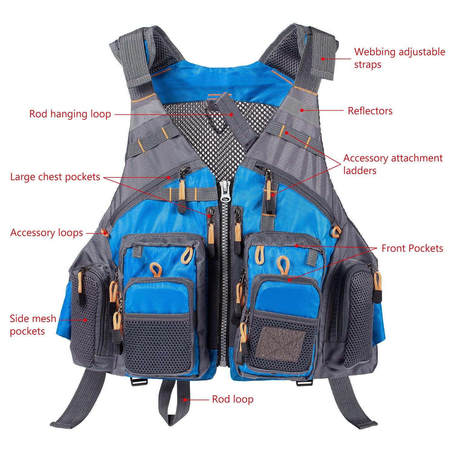 Bassdash Fly Fishing Vest Mesh Vest Free Size