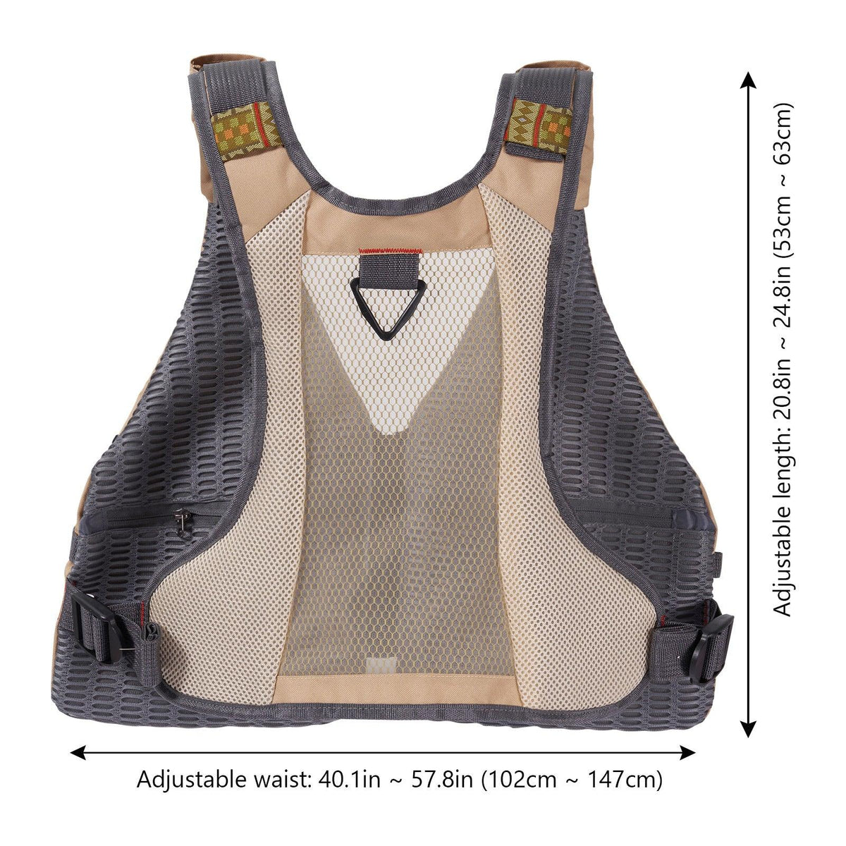 Bassdash Multi Pocket Fishing Vest FV12 - Bassdash#color_light-khaki
