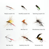 72 Pcs Fly Fishing Assorted Flies Kit with Waterproof Fly Box