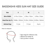 Youth UPF 50+ Sun Hat with Wide Brim Neck Flap Mesh Vent