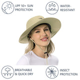 UPF 50+ Mosquito Sun Hat with Neck Flap