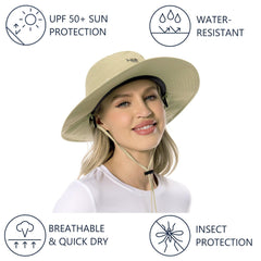 UPF 50+ Mosquito Sun Hat with Neck Flap - Bassdash
