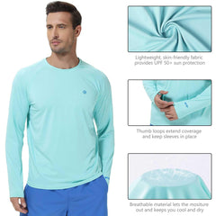 LIGHTBARE Men's UPF 50+ Raglan LS T-Shirt - Bassdash