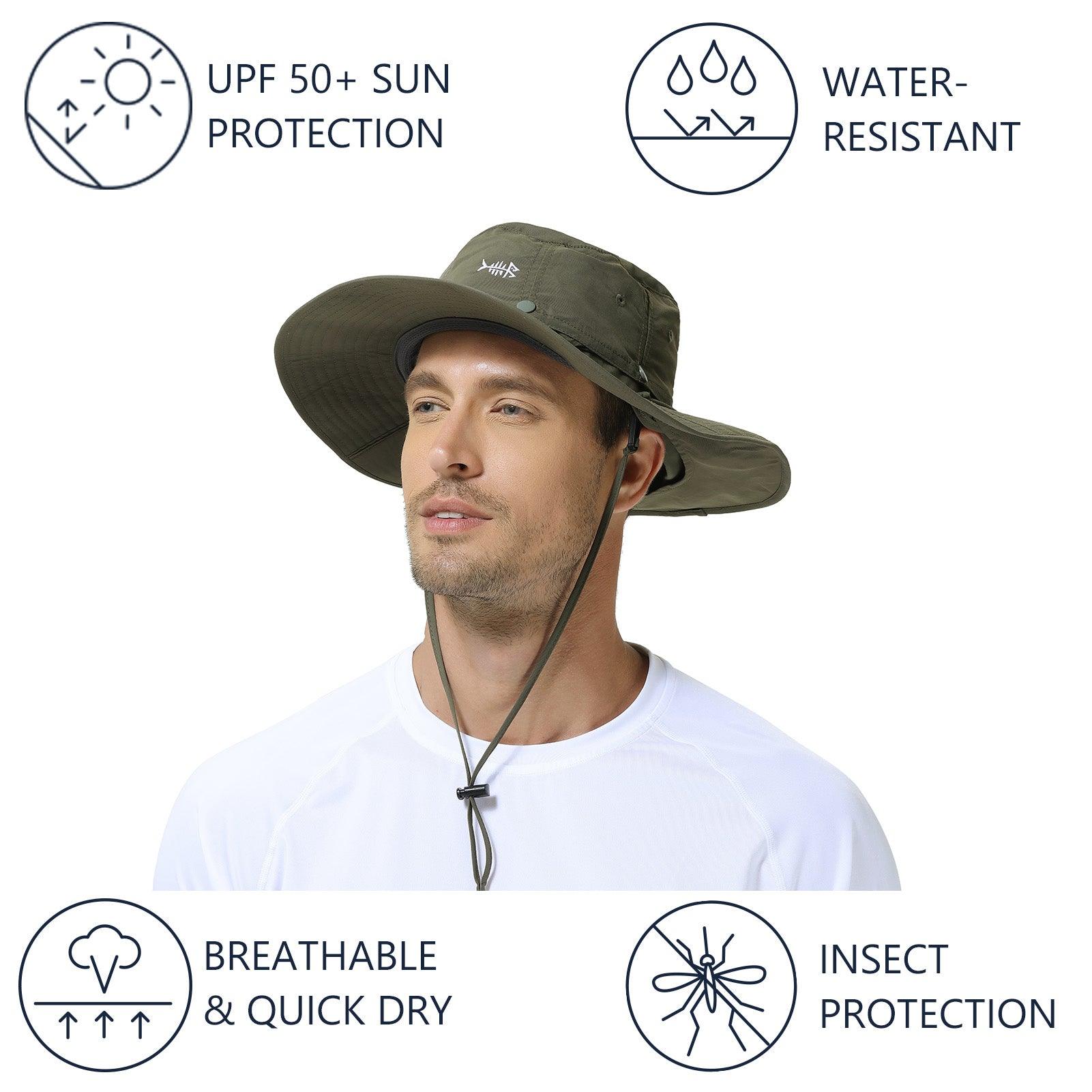 UPF 50+ Mosquito Sun Hat with Neck Flap - Bassdash