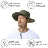 UPF 50+ Mosquito Sun Hat with Neck Flap