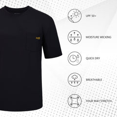Men's UPF 50+ Short Sleeve Pocket T-Shirt FS26M - Bassdash