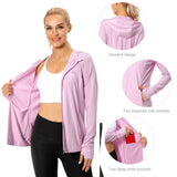 Lightbare Women's UPF 50+ Sun Protection Full Zip Hoodie Jacket