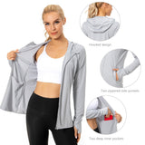 Lightbare Women's UPF 50+ Sun Protection Full Zip Hoodie Jacket