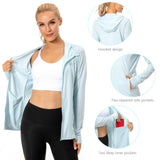 Lightbare Women's UPF 50+ Sun Protection Full Zip Hoodie Jacket