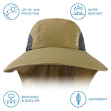 Unisex UPF 50+ Water Resistant Sun Hat with Neck Flap FH06