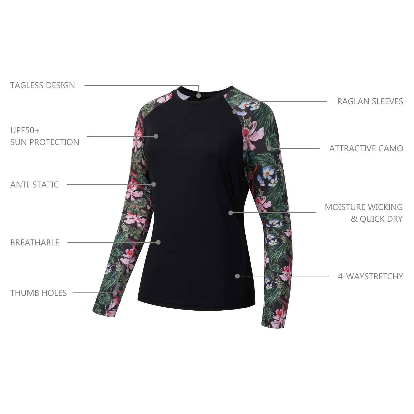 Women's Camo Billfish L/S UV Fishing Shirt