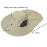 Unisex UPF 50+ Water Resistant Sun Hat with Neck Flap FH06