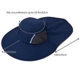 Unisex UPF 50+ Water Resistant Sun Hat with Neck Flap FH06