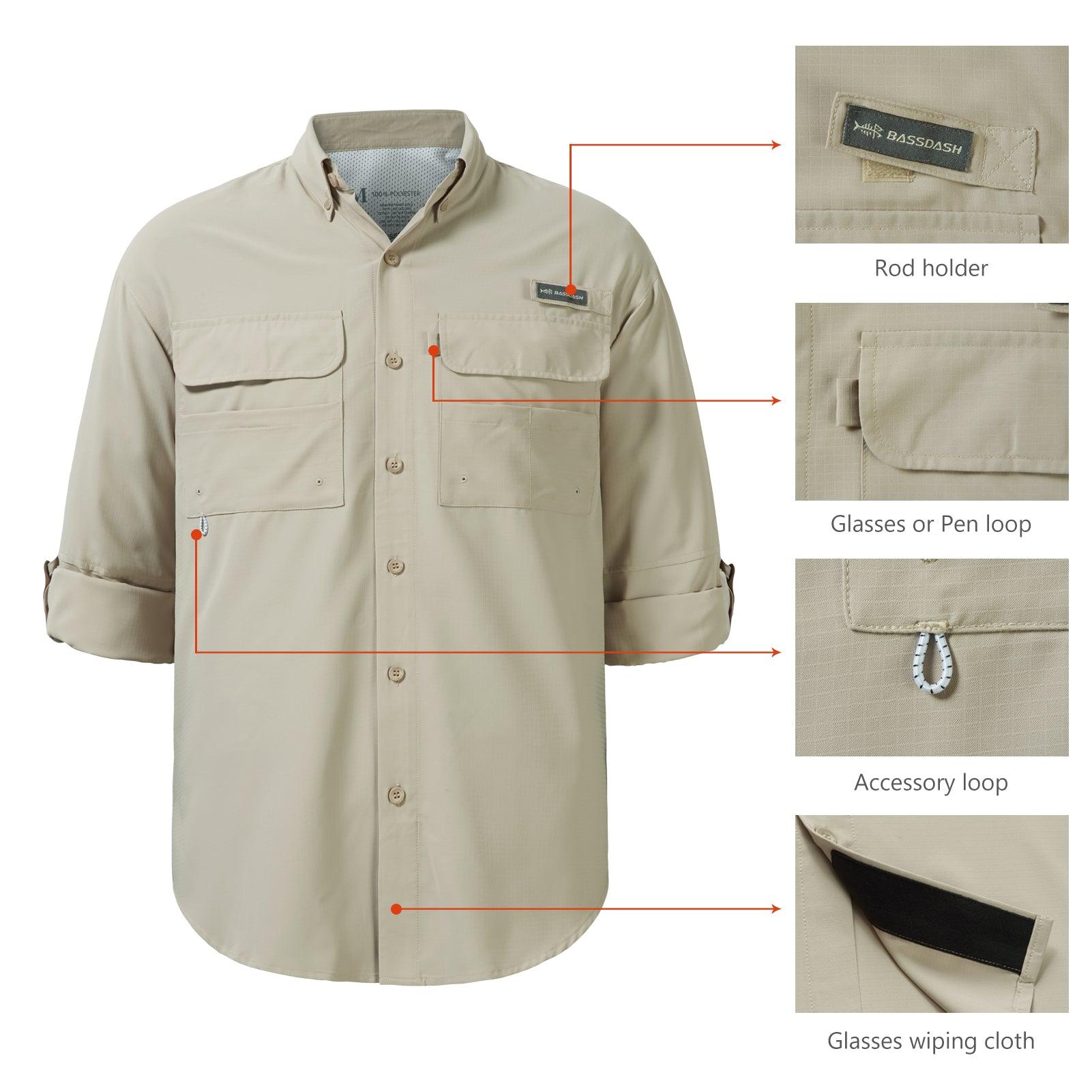 Performance Fishing Shirt Vented Long Sleeve Sunblock Shirt Sun