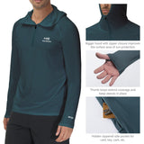 Men's UPF 50+ 1/4 Zipper Fishing hoodie Shirts FS24M - Bassdash