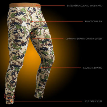 Men's Lightweight Thermal Base Layer Bottom FS19M - Bassdash