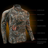 Men's Midweight Thermal Base Layer  Shirt1/4 Zip Pullover FS20M