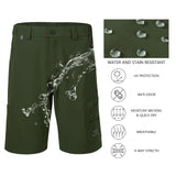 Men's UPF 50+ 10.5” Cargo Shorts Quick Dry Water Resistant FP01M