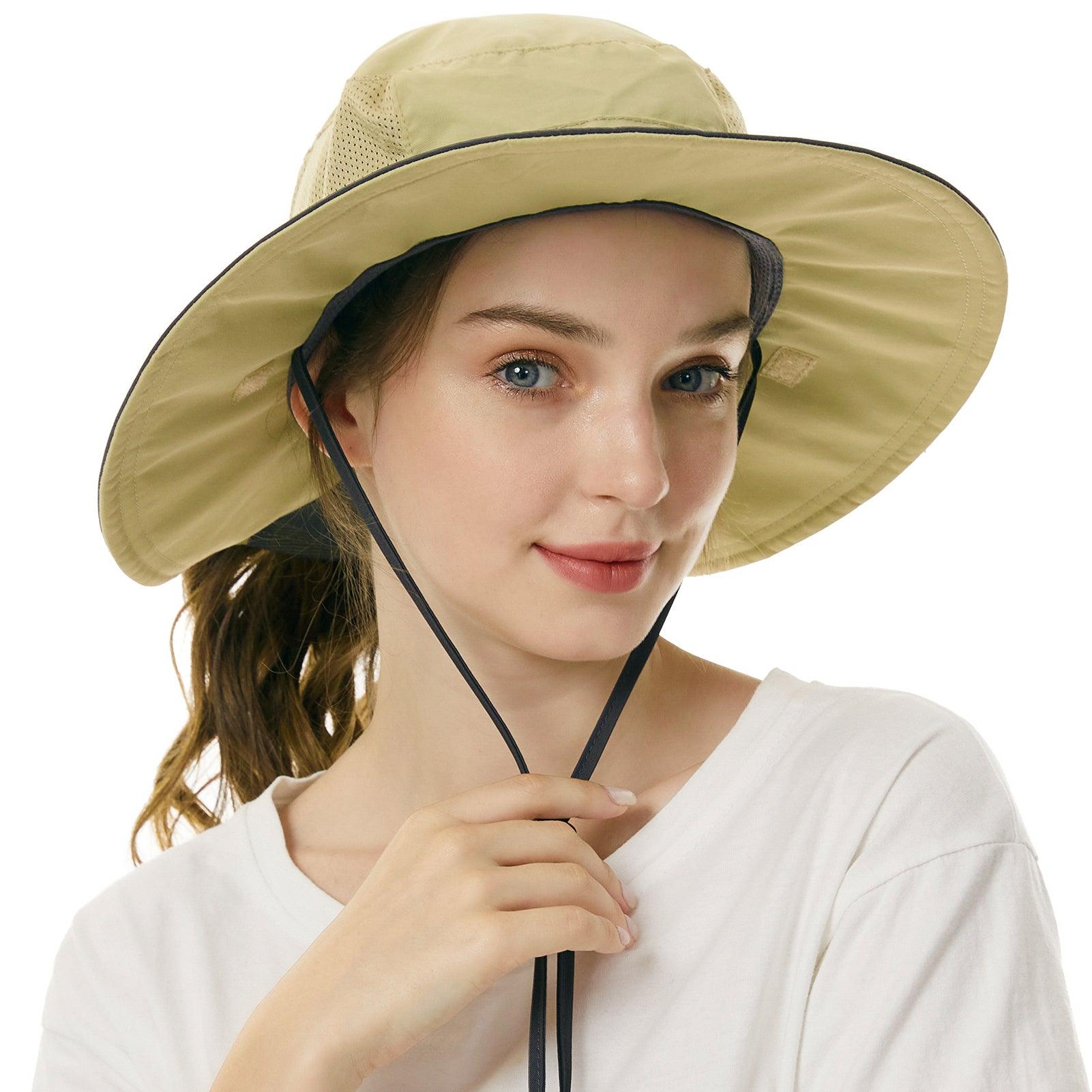 Women's Sun Hat with Ponytail Hole | Bassdash Fishing Light Pink/Dark Grey