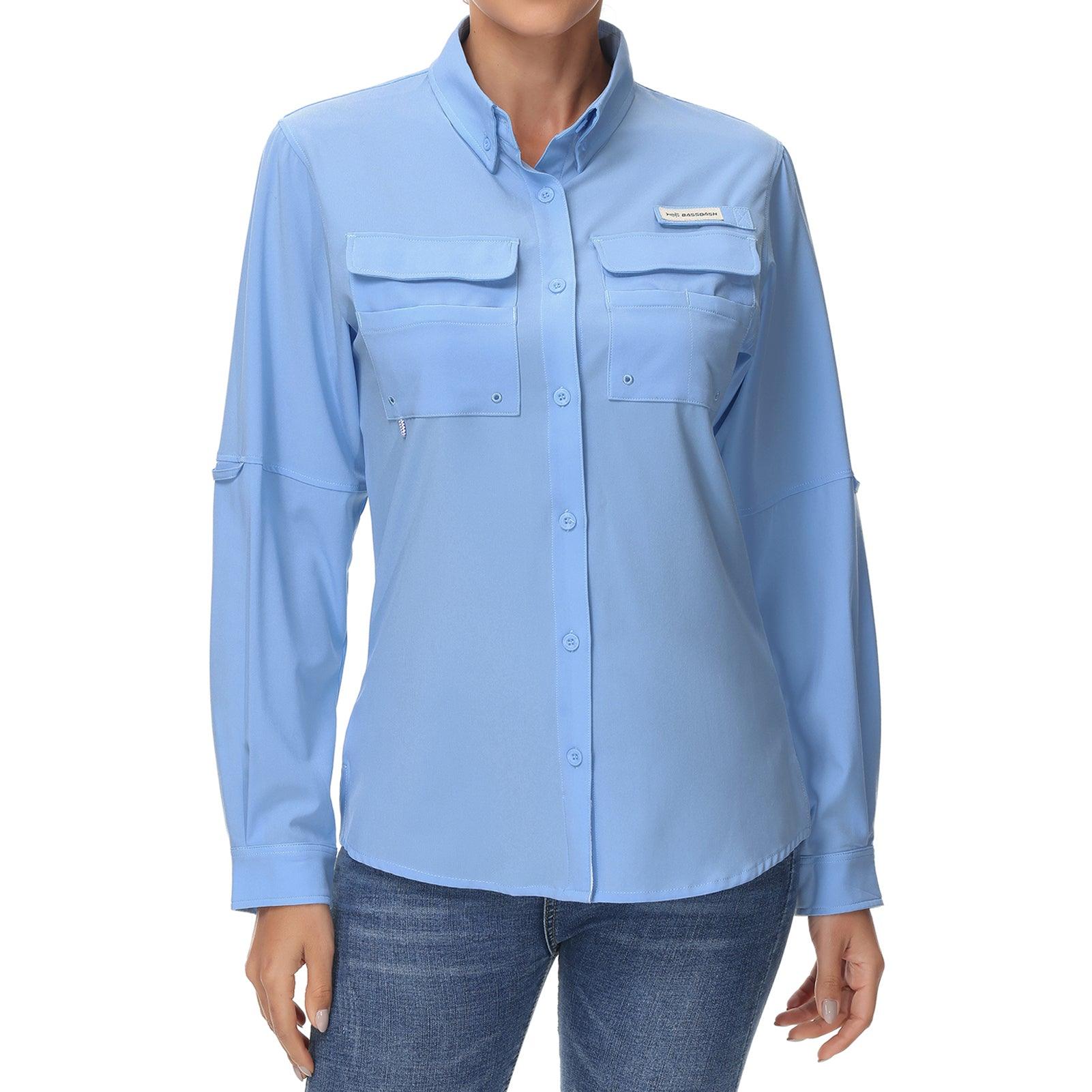 Sun Protection Shirts for Women Button Down | Bassdash Outdoor White / 2X-Large