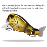 Topwater Floating Bass Fishing Lures Swimbait 4.9” 1-3/4 oz
