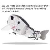 Topwater Floating Bass Fishing Lures Swimbait 4.9” 1-3/4 oz