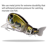 Topwater Floating Bass Fishing Lures Swimbait 4.9” 1-3/4 oz