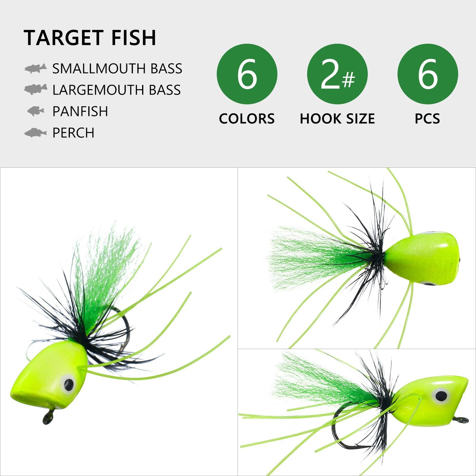 Top water fly fishing poppers