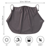 UPF 50+ Bandana with Adjustable Earloops Sun Protection Neck Gaiter