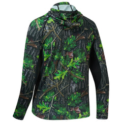 Men's UPF 50+ Long Sleeve Hunting Hoodie with Mask FS06M - Bassdash