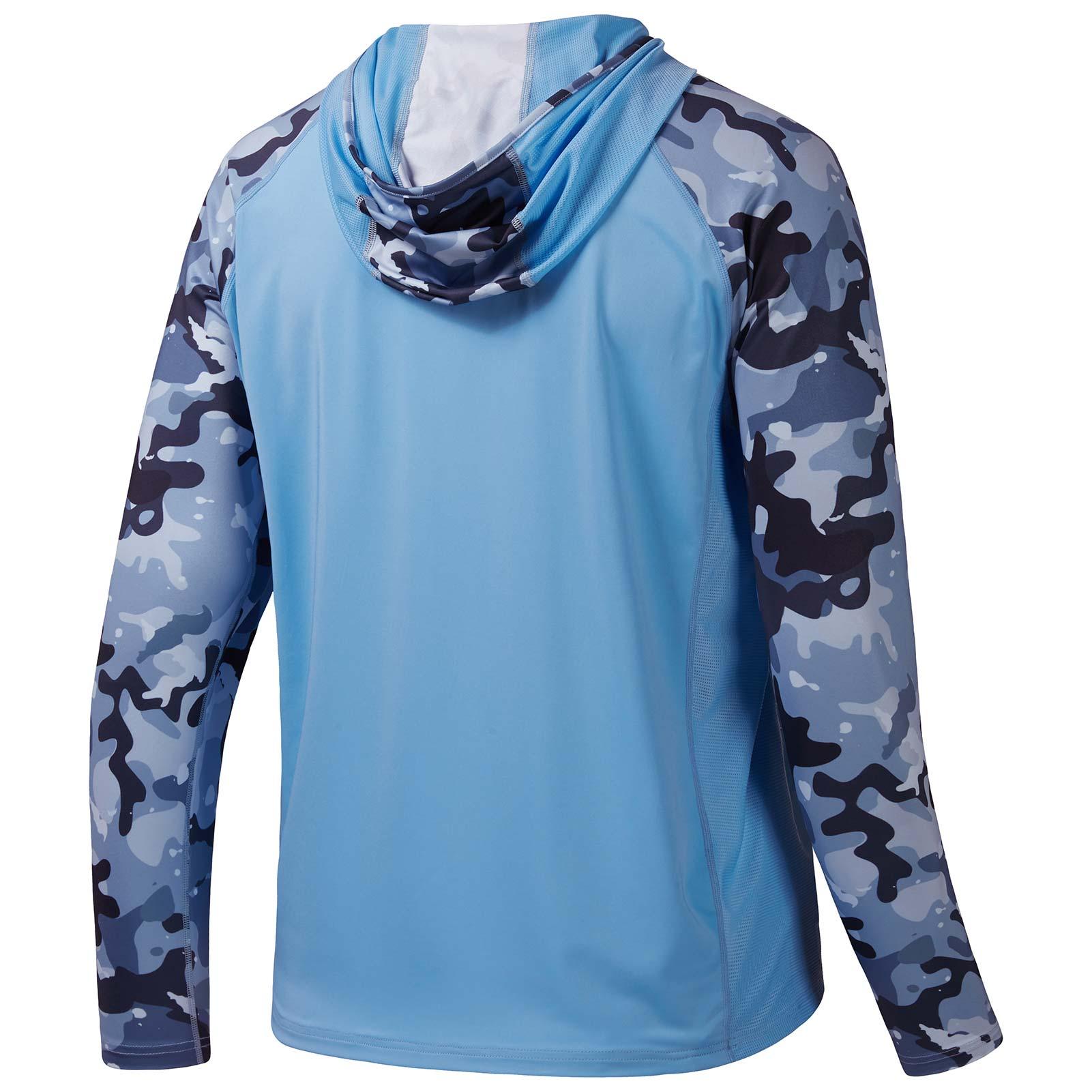 Long Sleeve Fishing Shirt with Hood | Bassdash Fishing White / Light Grey Camo / 4X-Large