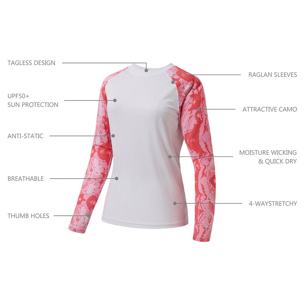 Ladies SPF-50 Performance Shirt - Violet Angelfish - Final Clearance Sale