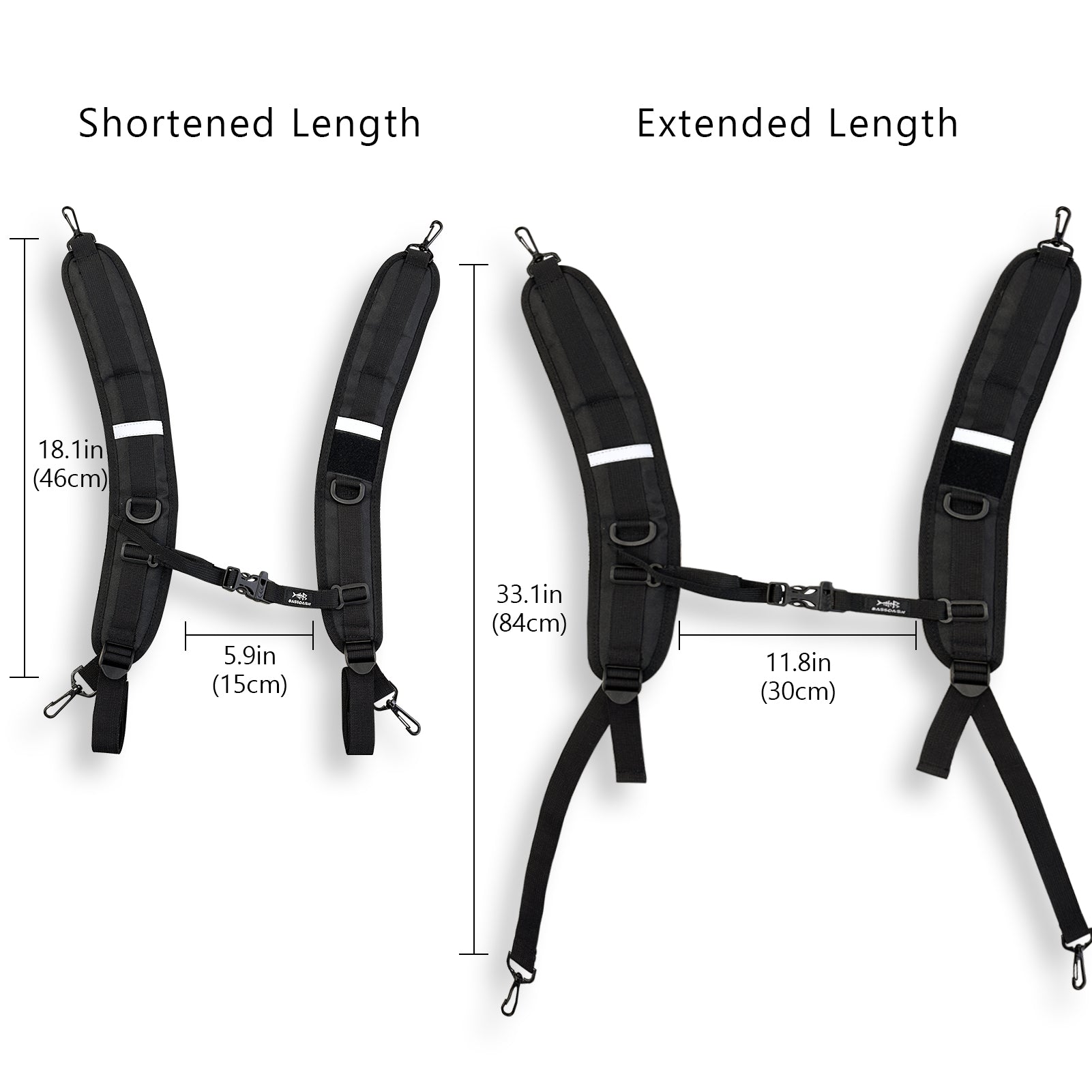 Bassdash Backpack Straps Replacement Adjustable Padded Shoulder Straps With  Sternum Chest Strapfor Backpack Dry Bag