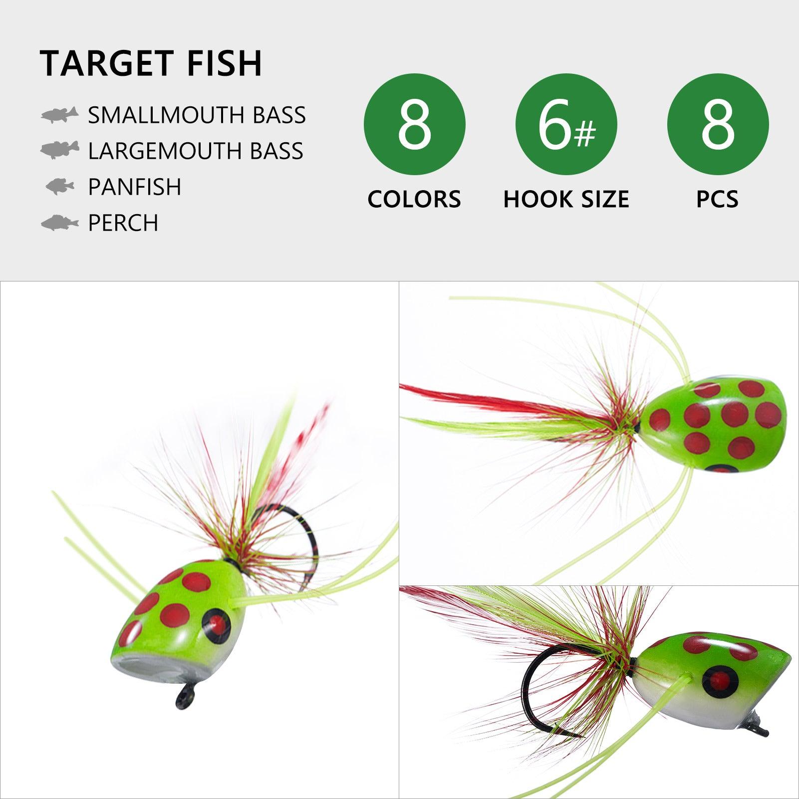  FishingPepo Fly Fishing Poppers, Topwater Fishing