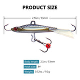 Ice Fishing Lures for Bass Perch Walleye Pike