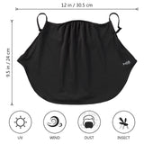 UPF 50+ Bandana with Adjustable Earloops Sun Protection Neck Gaiter