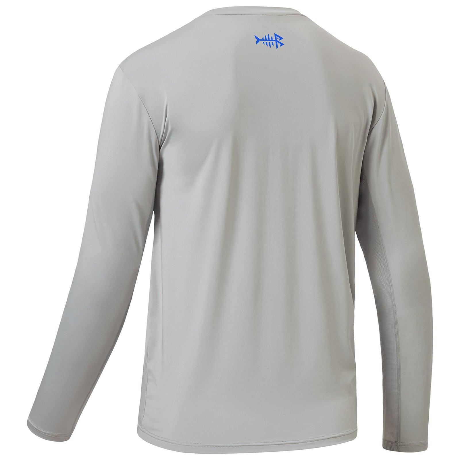 UV Long Sleeve Fishing Shirts | Bassdash Fishing Sky Blue/White Logo / 3XL