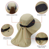 Unisex UPF 50+ Water Resistant Sun Hat with Neck Flap FH06