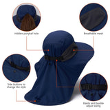 Unisex UPF 50+ Water Resistant Sun Hat with Neck Flap FH06